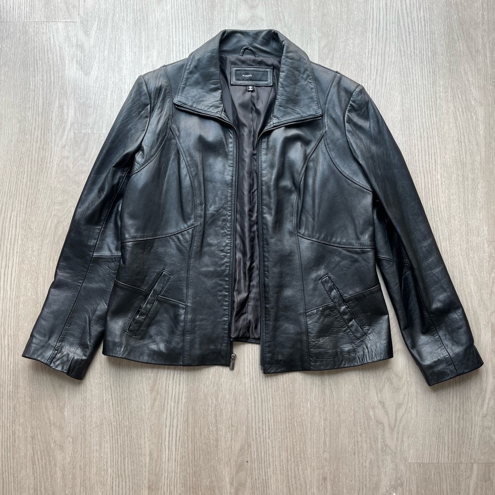 Avanti 100% Genuine Black Leather Women's Jacket